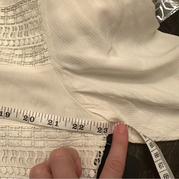 Chico's White Lace Detail Blouse - Picture 12 of 12